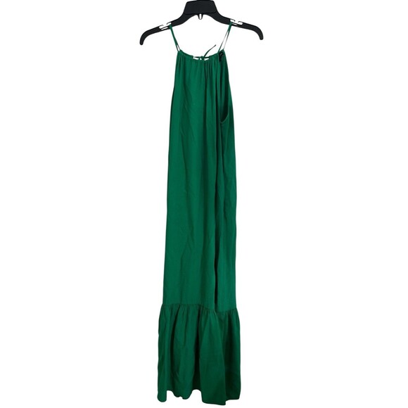 Banana Republic Emerald Green Halter Tiered  Maxi Dress Size 6 - Picture 1 of 9